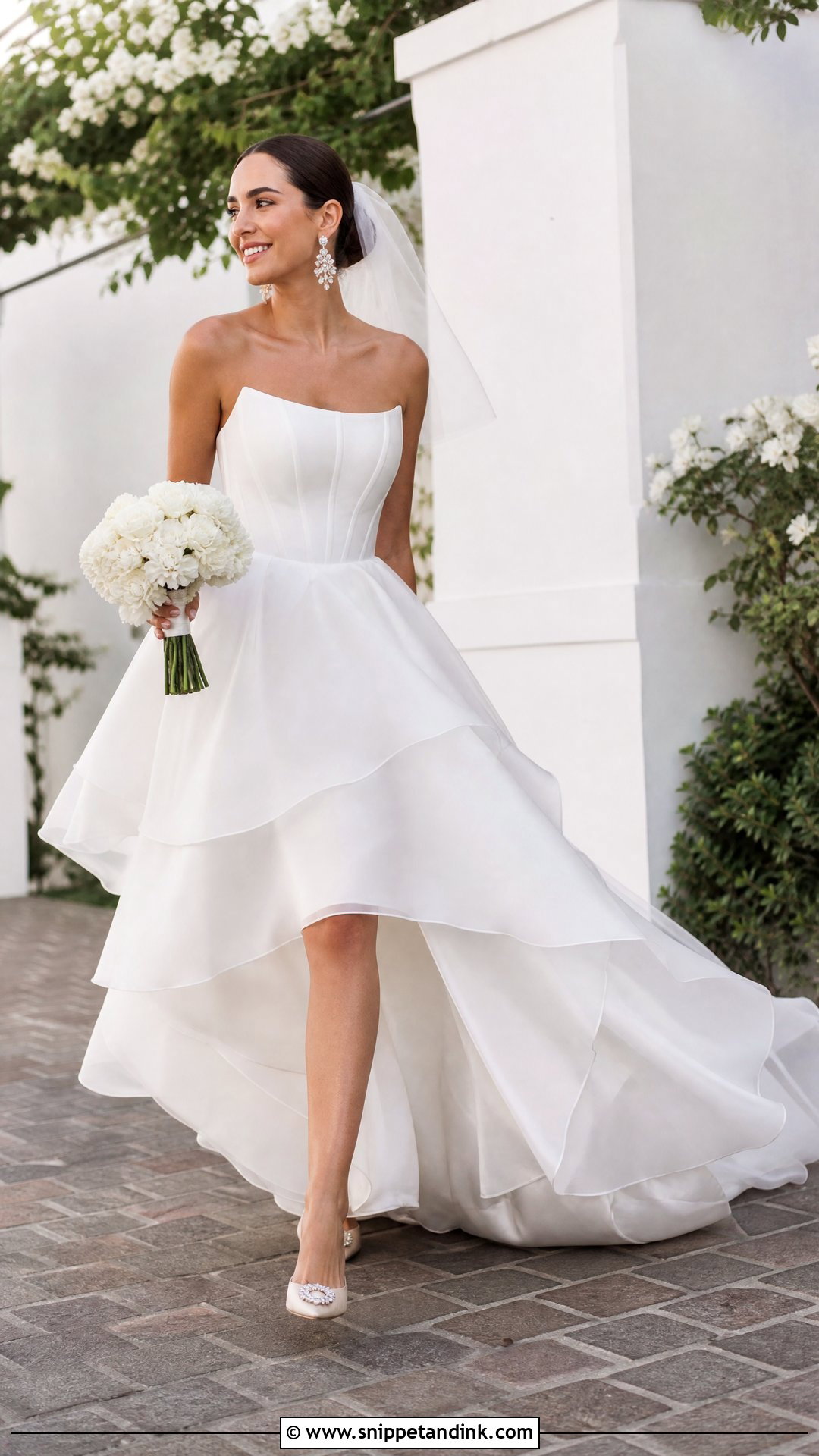 High Low Silk Organza Wedding Dress - Snippet and Ink - 20 Silk Organza Wedding Dress Ideas