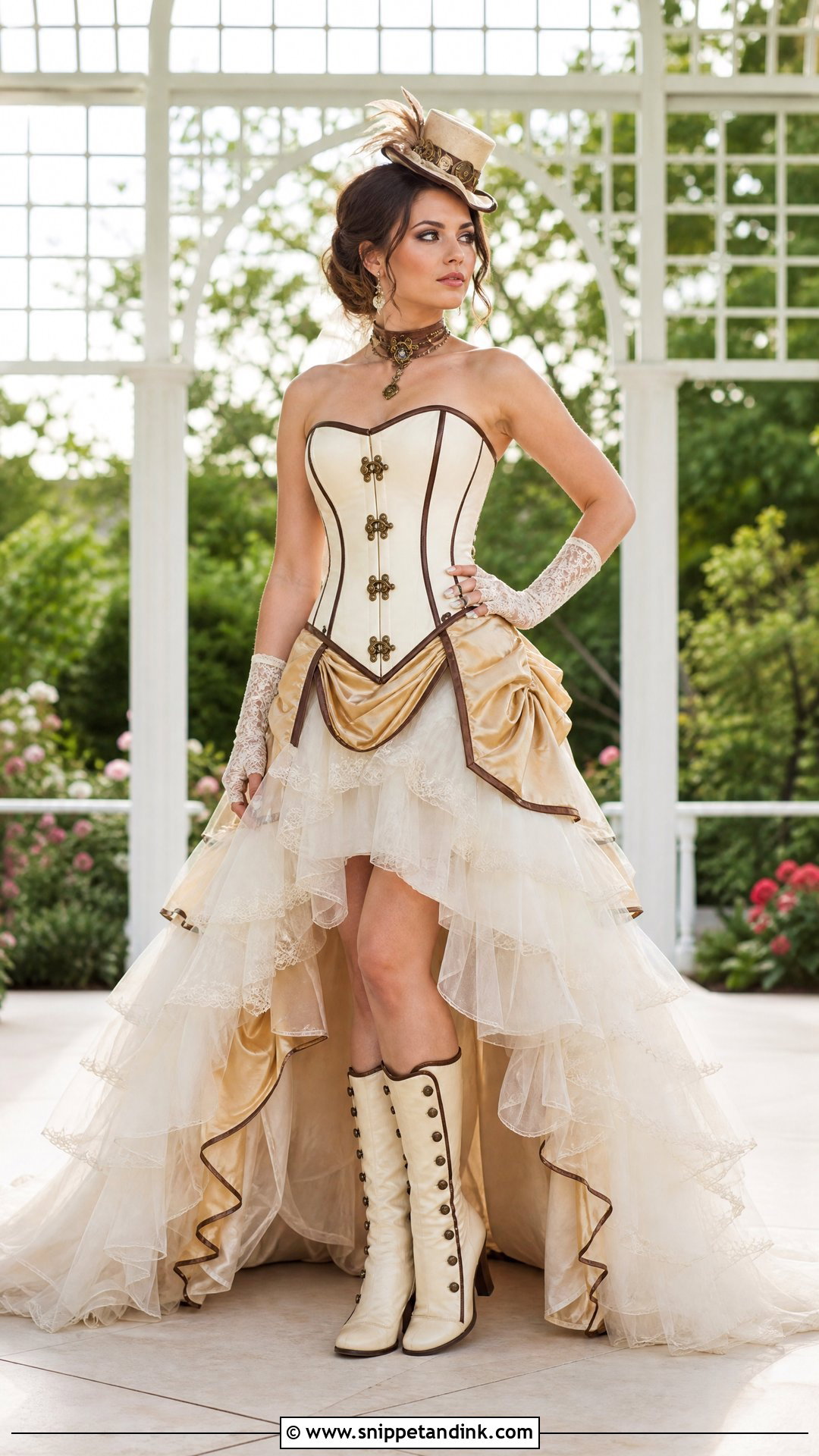 High Low Steampunk Wedding Dress - Snippet and Ink - 25 Steampunk Wedding Dress Ideas