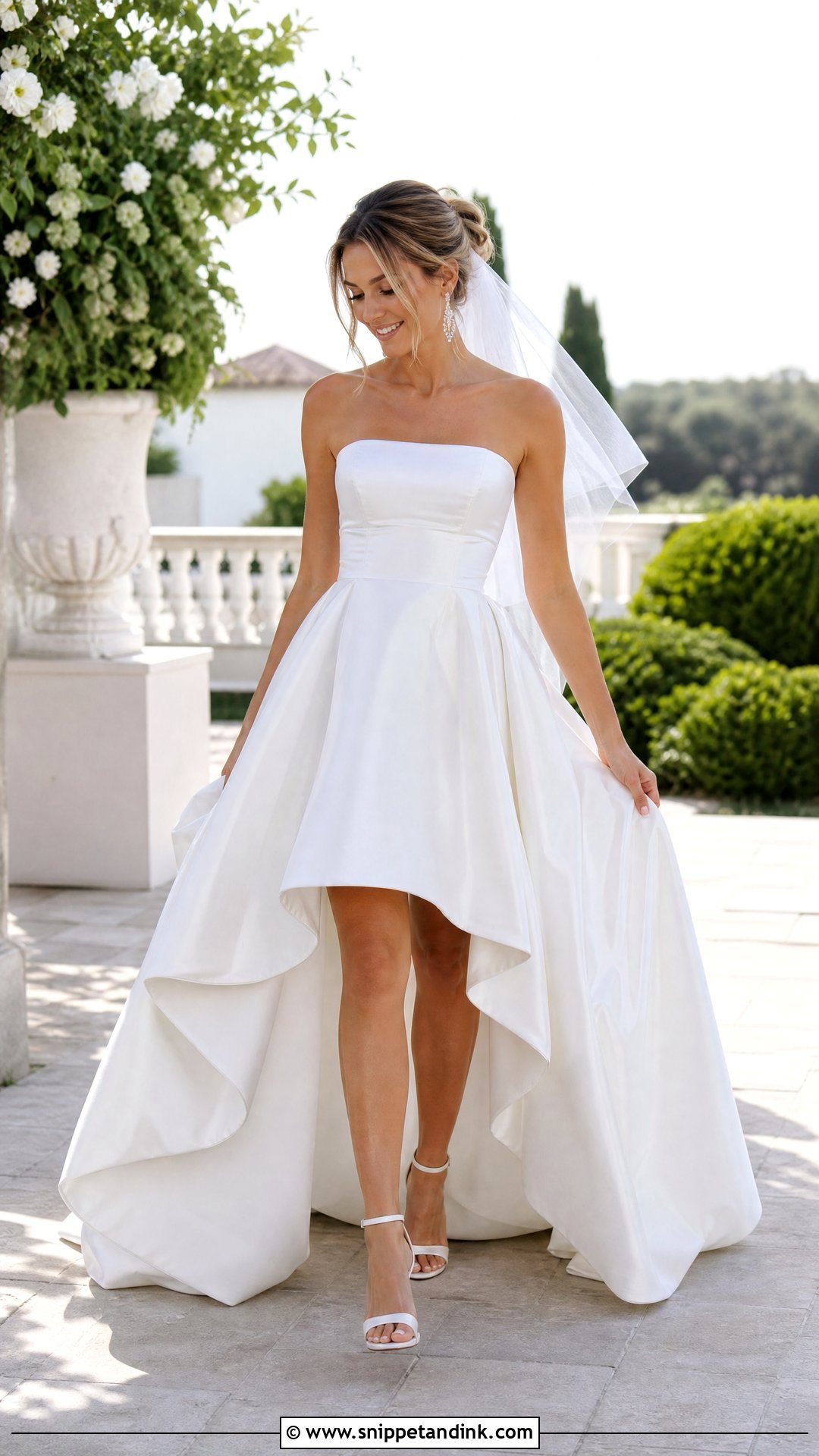 High Low Taffeta Wedding Dress - Snippet and Ink - 25 Taffeta Wedding Dress Ideas