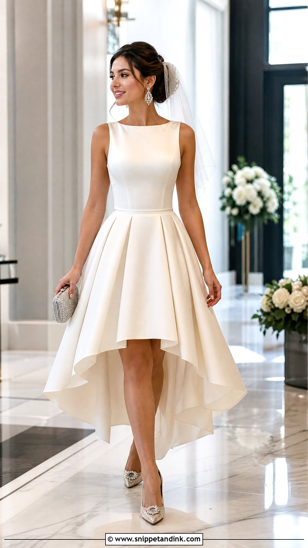 High Low Tea Length Bridal Dress - Snippet and Ink - 20 Tea Length Bridal Dresses