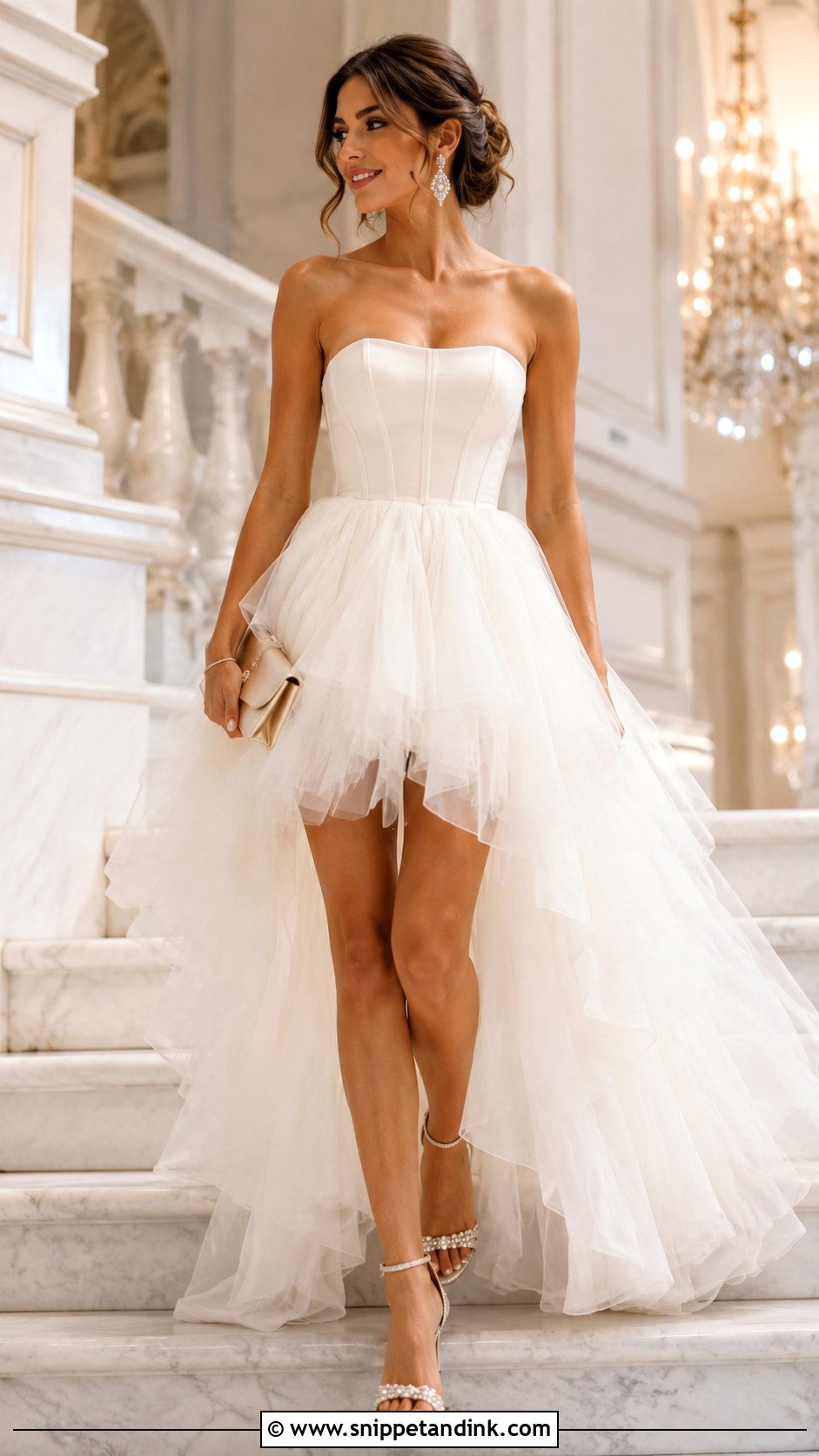 High Low Tulle Bridal Changing Dress - Snippet and Ink - 20 Bridal Changing Dresses