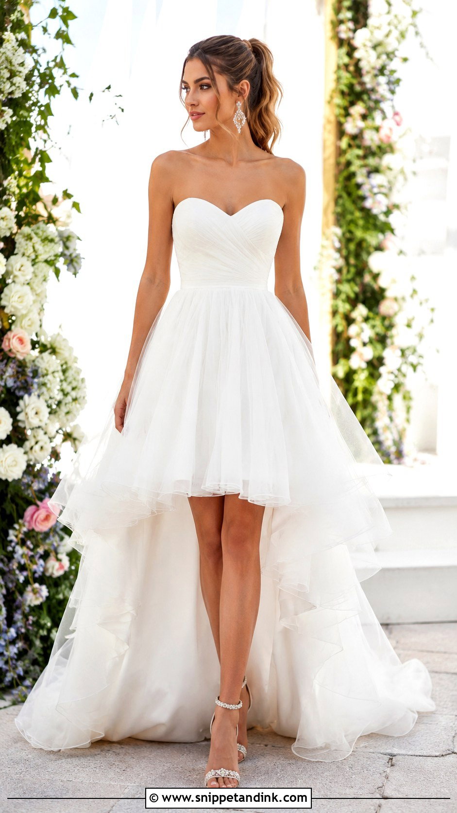 High Low Tulle Wedding Dress - Snippet and Ink - 20 Artsy Wedding Dresses