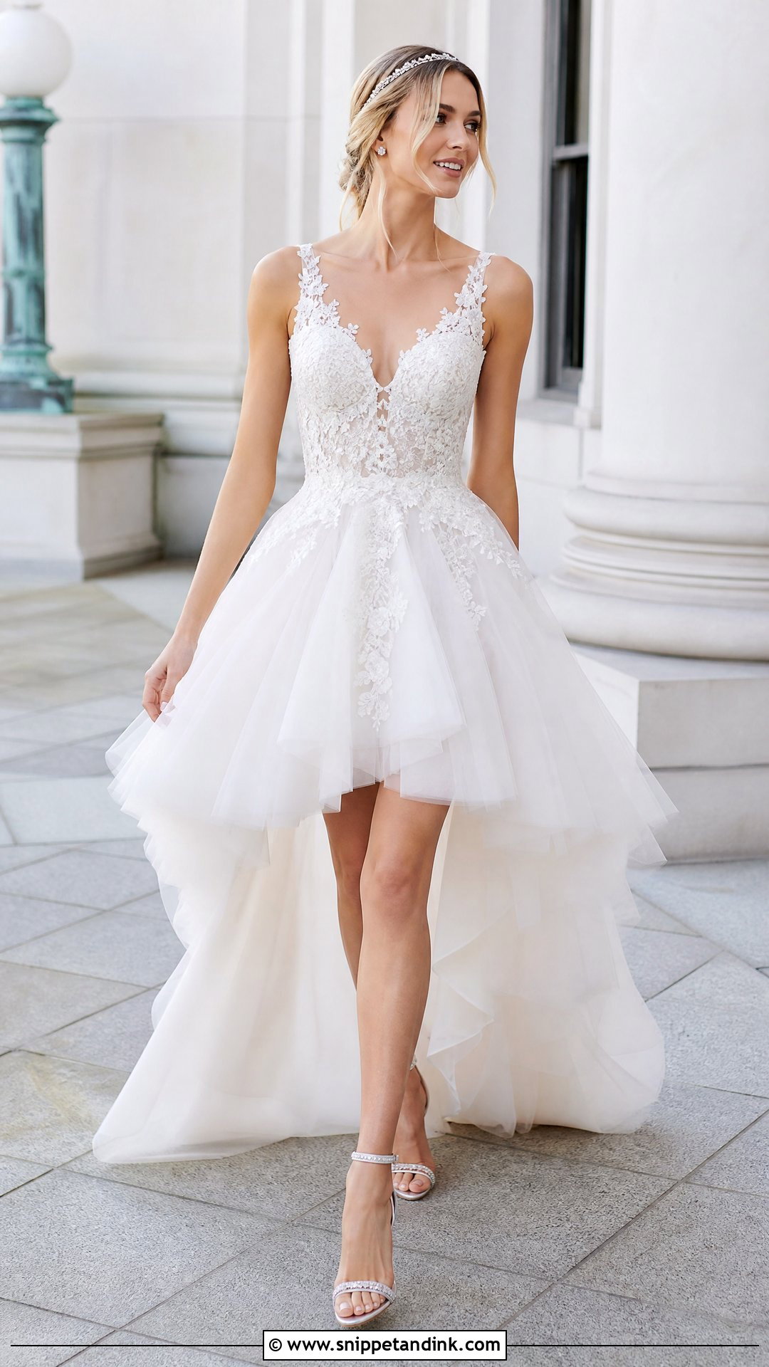 High Low Tulle Wedding Gown - Snippet and Ink - 20 Whimsical Wedding Gown Ideas