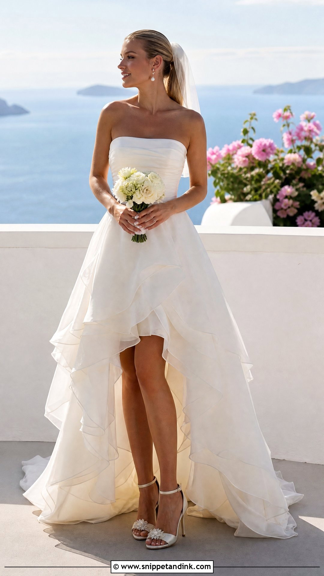 High Low Waterfall Wedding Dress - Snippet and Ink - 20 Waterfall Wedding Dress Ideas