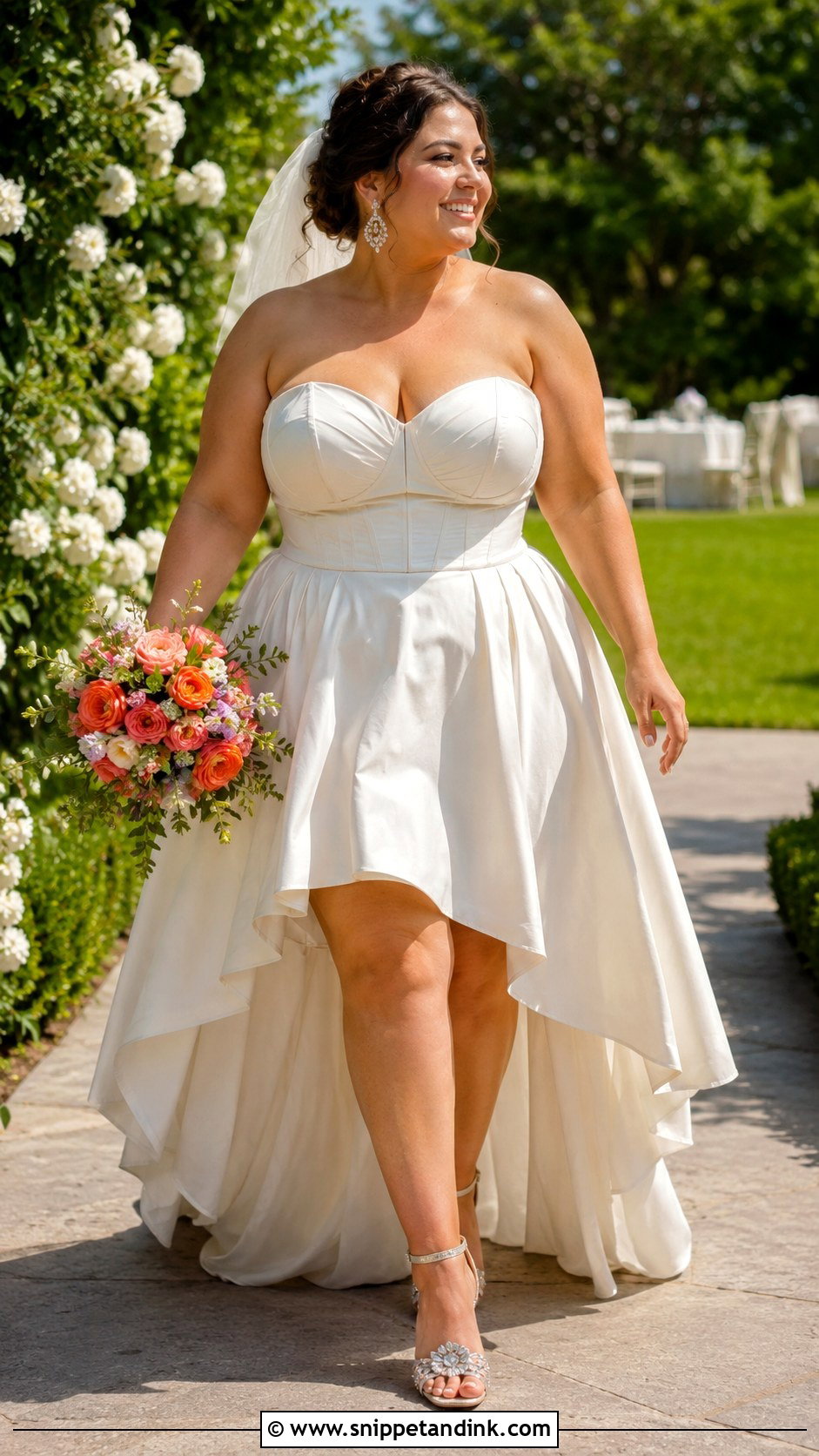 High Low Wedding Dress - Snippet and Ink - 20 Curvy Wedding Dresses