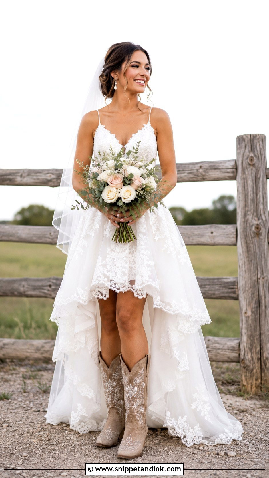High Low Wedding Dress - Snippet and Ink - 25 Country Style Wedding Dresses