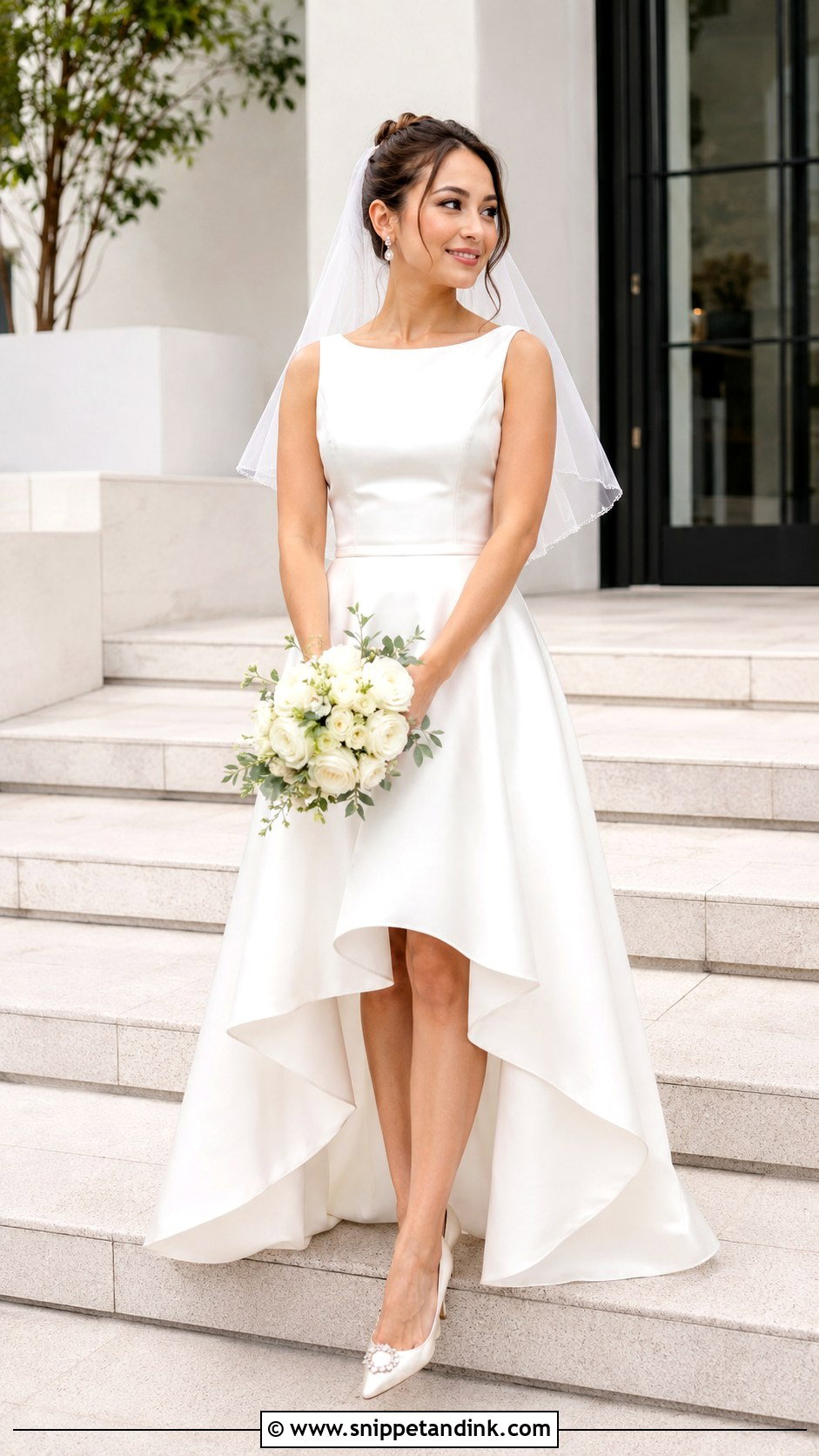 High Low Wedding Dress - Snippet and Ink - 20 Best Wedding Dresses for Short Brides