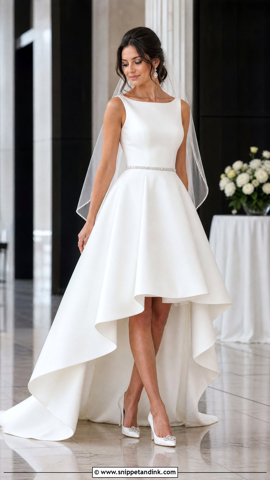 High Low Wedding Dress - Snippet and Ink - 20 Wedding Dress Length Ideas
