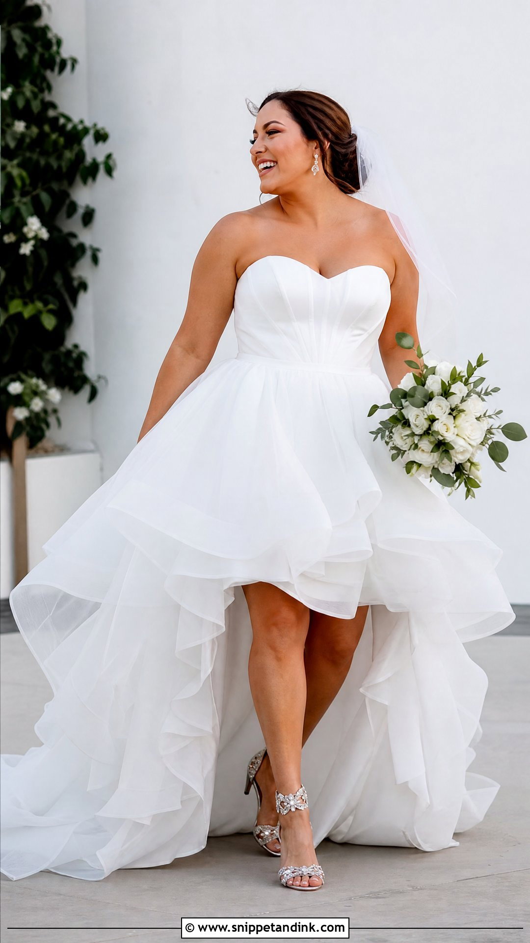 High Low Wedding Dress - Snippet and Ink - 20 Wedding Dresses for Chubby Brides