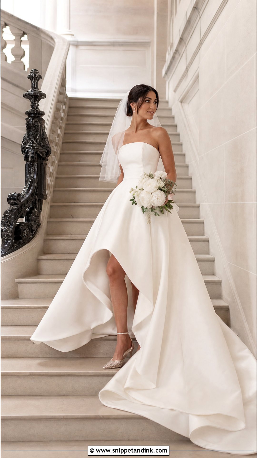High Low Wedding Dress With Train - Snippet and Ink - 20 Shorter Wedding Dress Ideas