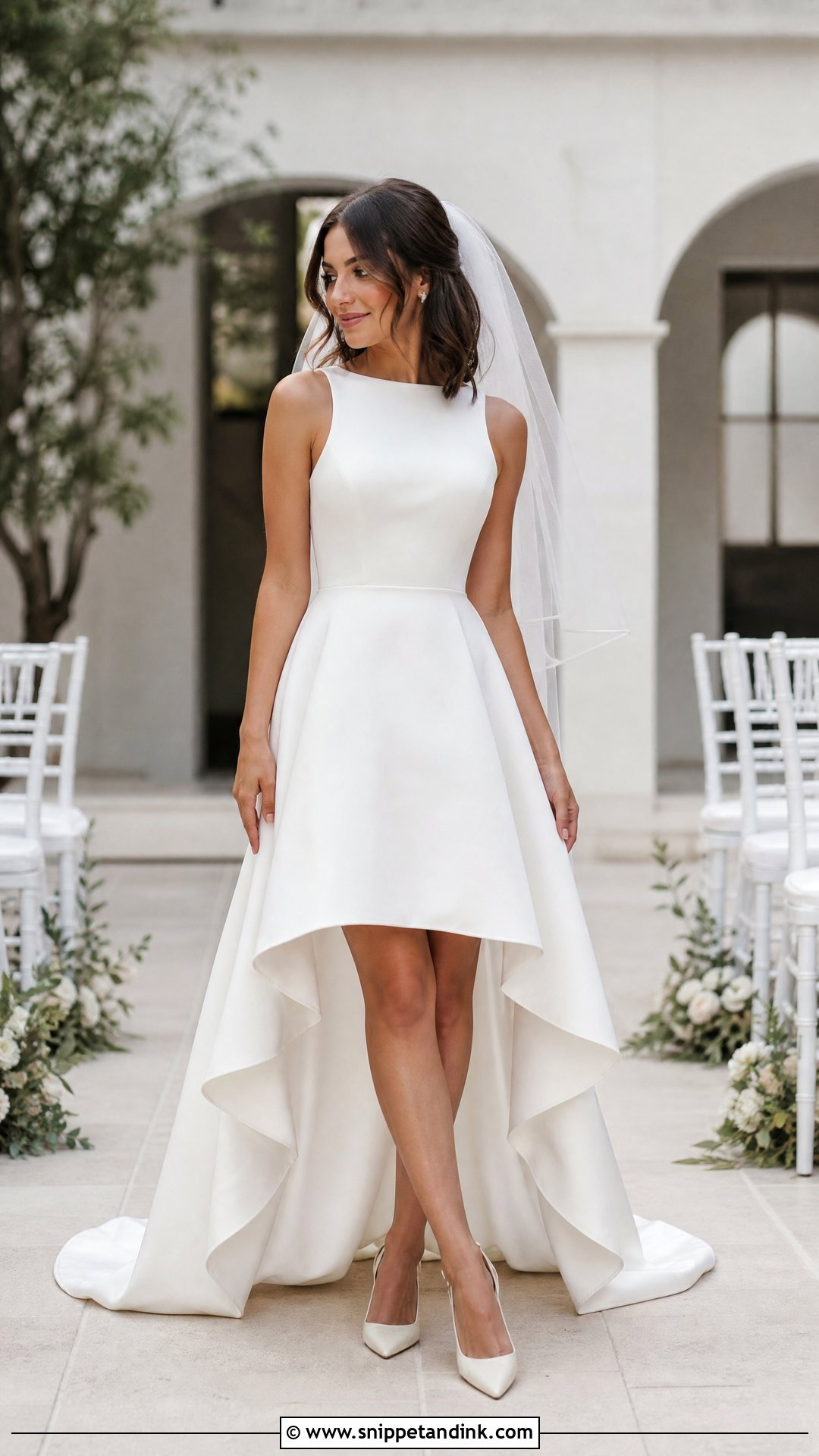 High Low Wedding Gown - Snippet and Ink - 20 Wedding Gowns for Short Brides