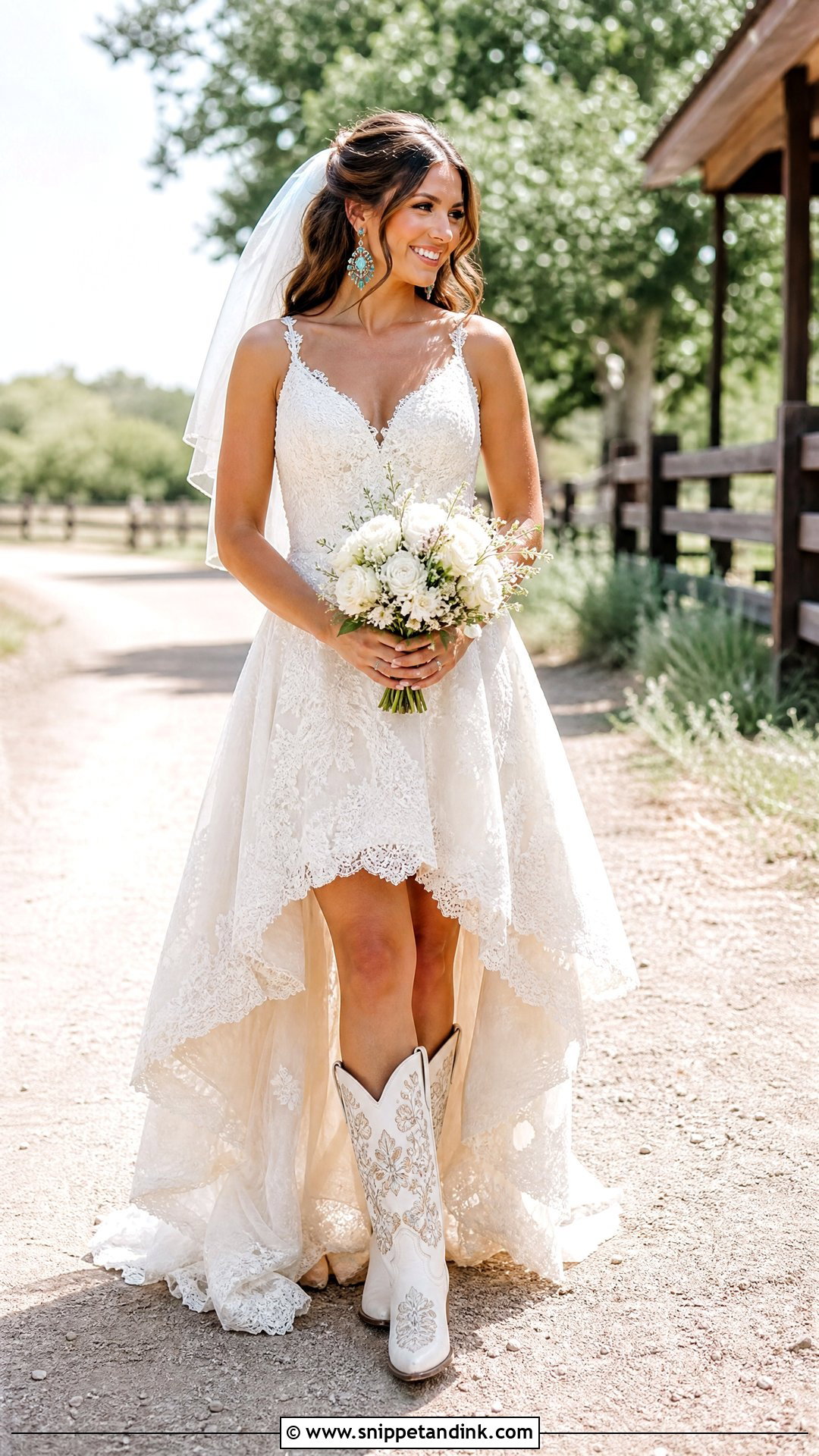 High Low Western Wedding Dress - Snippet and Ink - 20 Western Wedding Dress Ideas