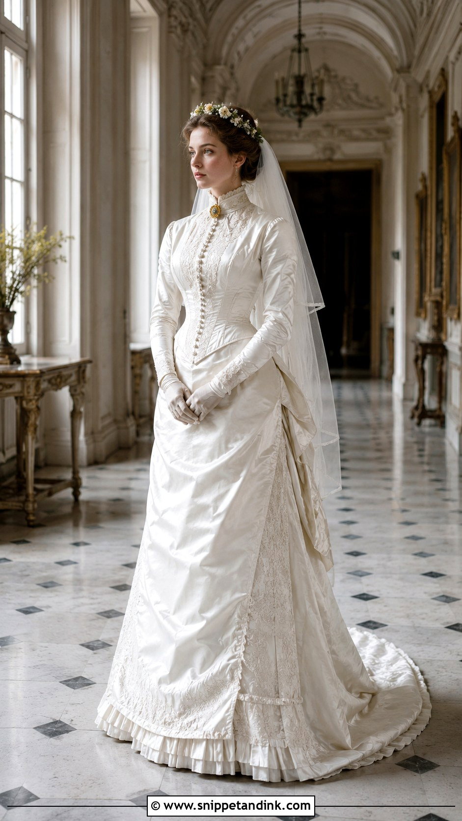 High Neck 1880s Wedding Dress - Snippet and Ink - 20 1880s Wedding Dress Ideas