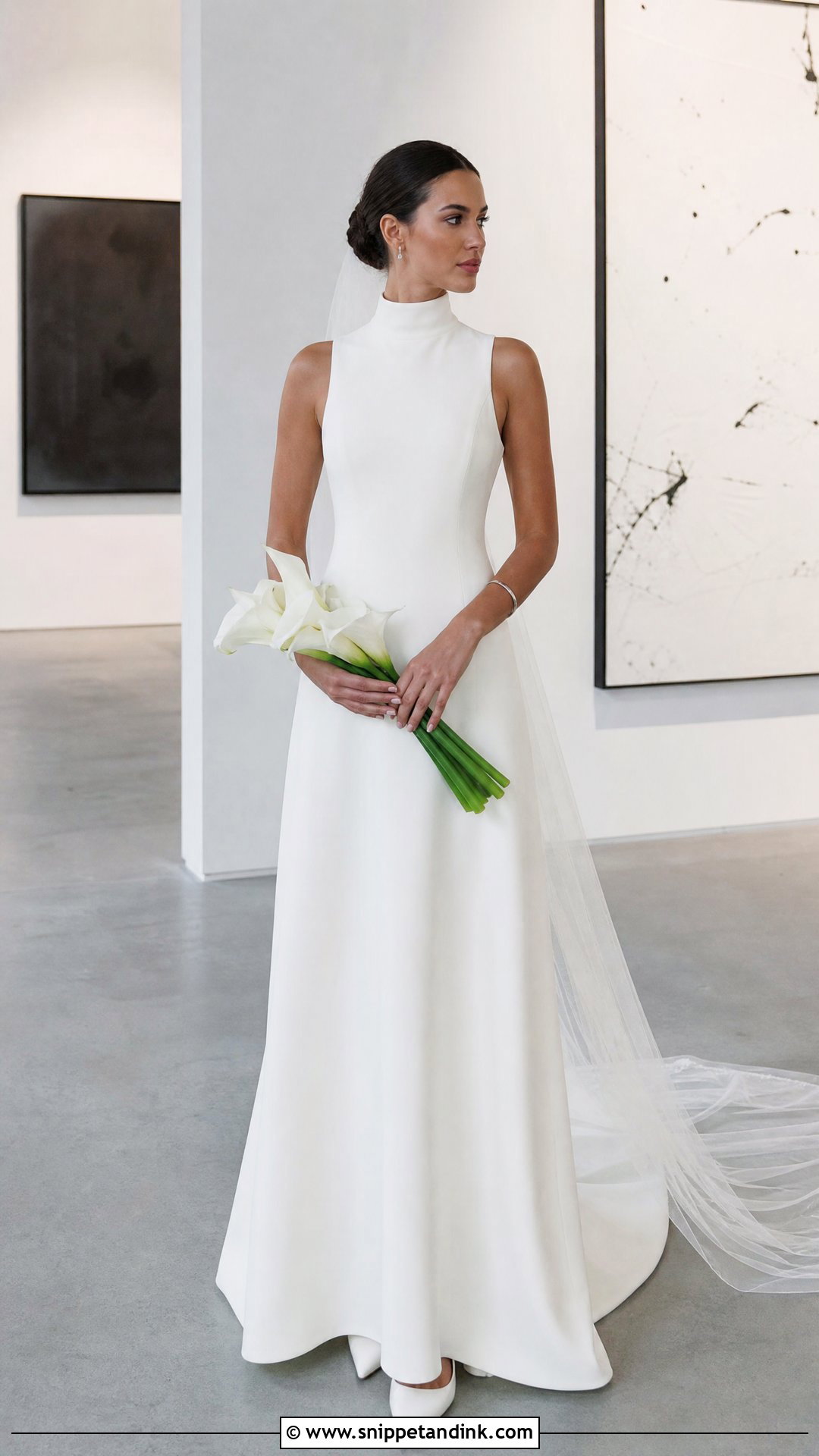 High Neck A Line Wedding Dress - Snippet and Ink - 20 Simple Aline Wedding Dress Ideas