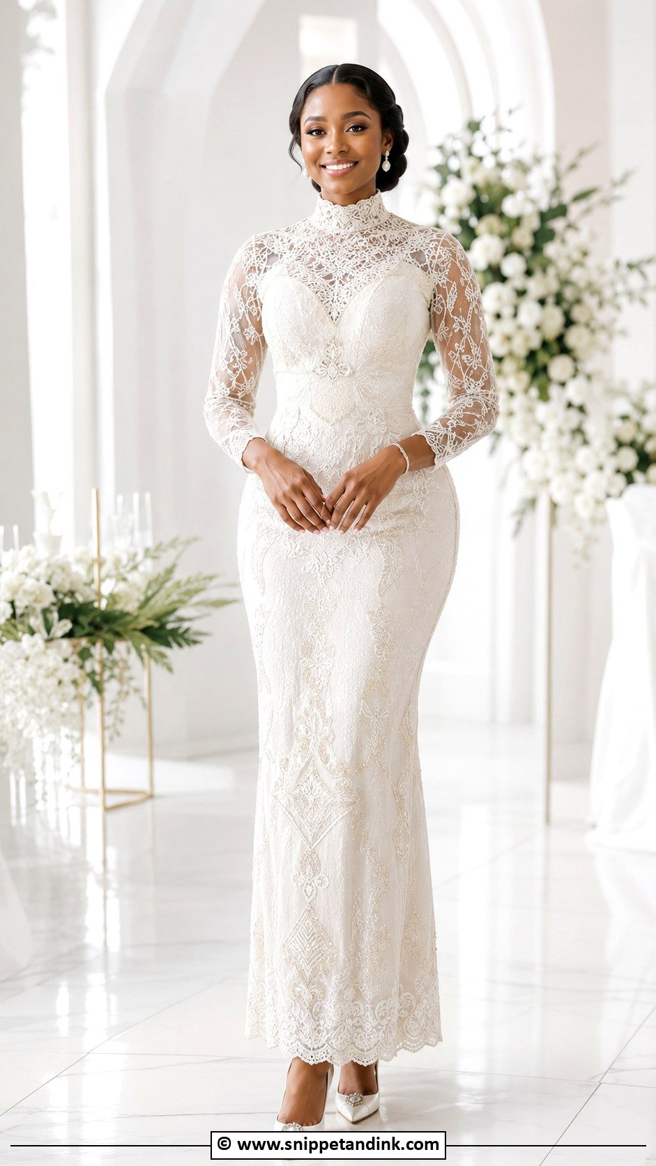 High Neck African Wedding Dress - Snippet and Ink - 30 African Wedding Dress Ideas