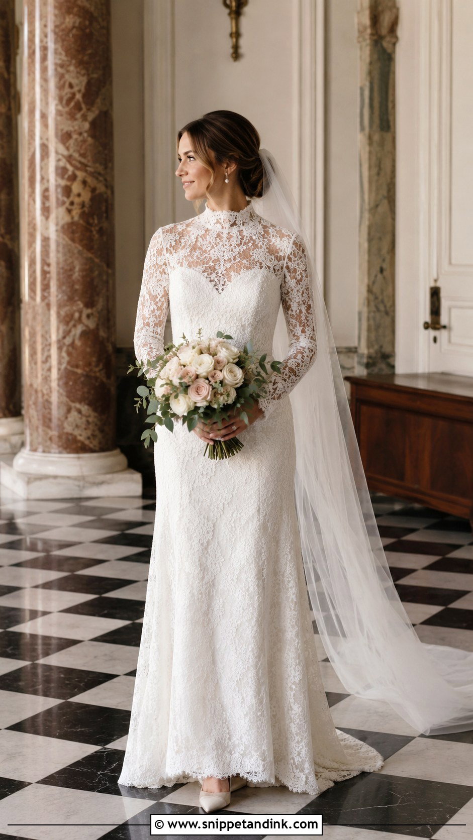 High Neck Anastasia Wedding Dress - Snippet and Ink - 20 Anastasia Wedding Dress Ideas