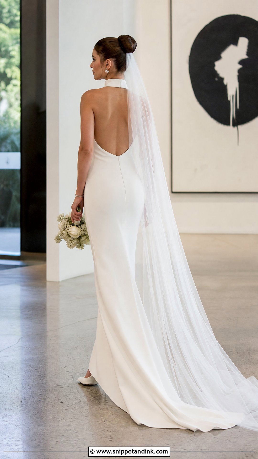 High Neck Backless Wedding Dress - Snippet and Ink - 20 Simple Backless Wedding Dress Ideas
