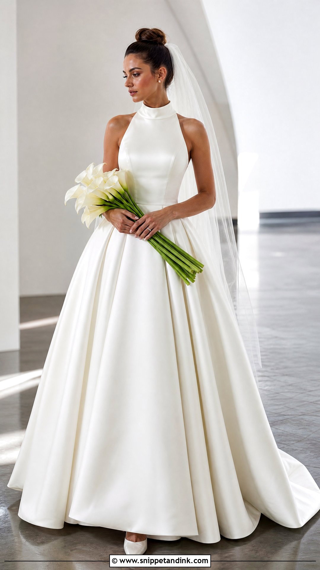 High Neck Ball Gown Wedding Dress - Snippet and Ink - 20 Simple Ball Gown Wedding Dress Ideas