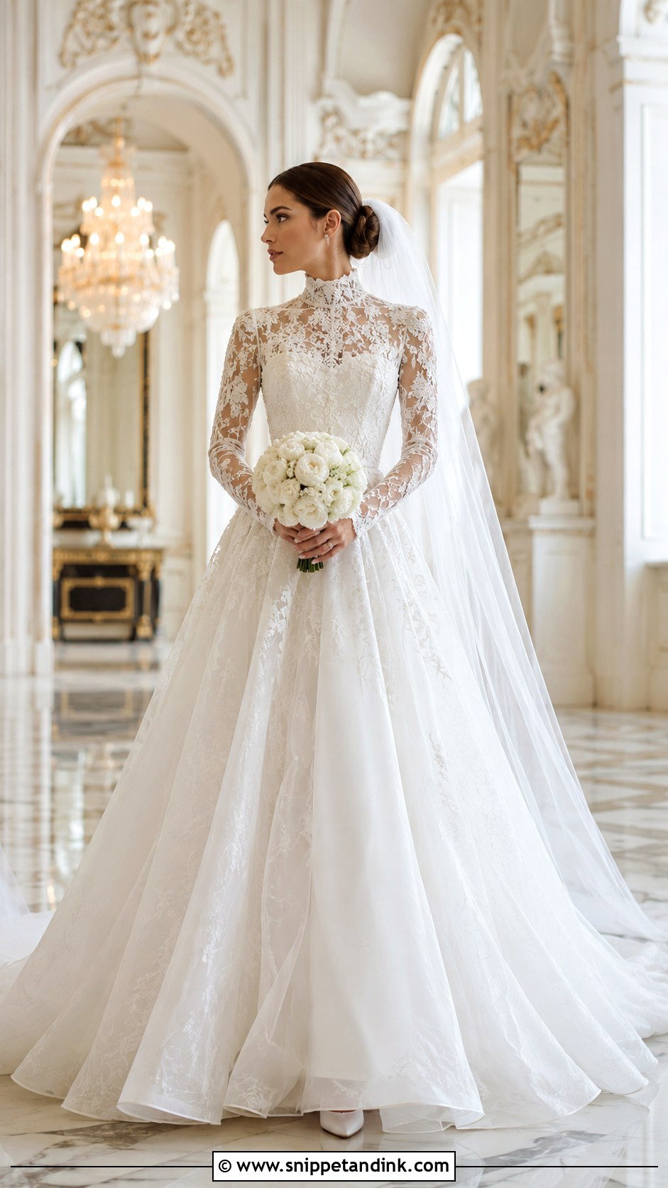 High Neck Ball Gown Wedding Dress - Snippet and Ink - 20 Big Ball Gown Wedding Dress Ideas