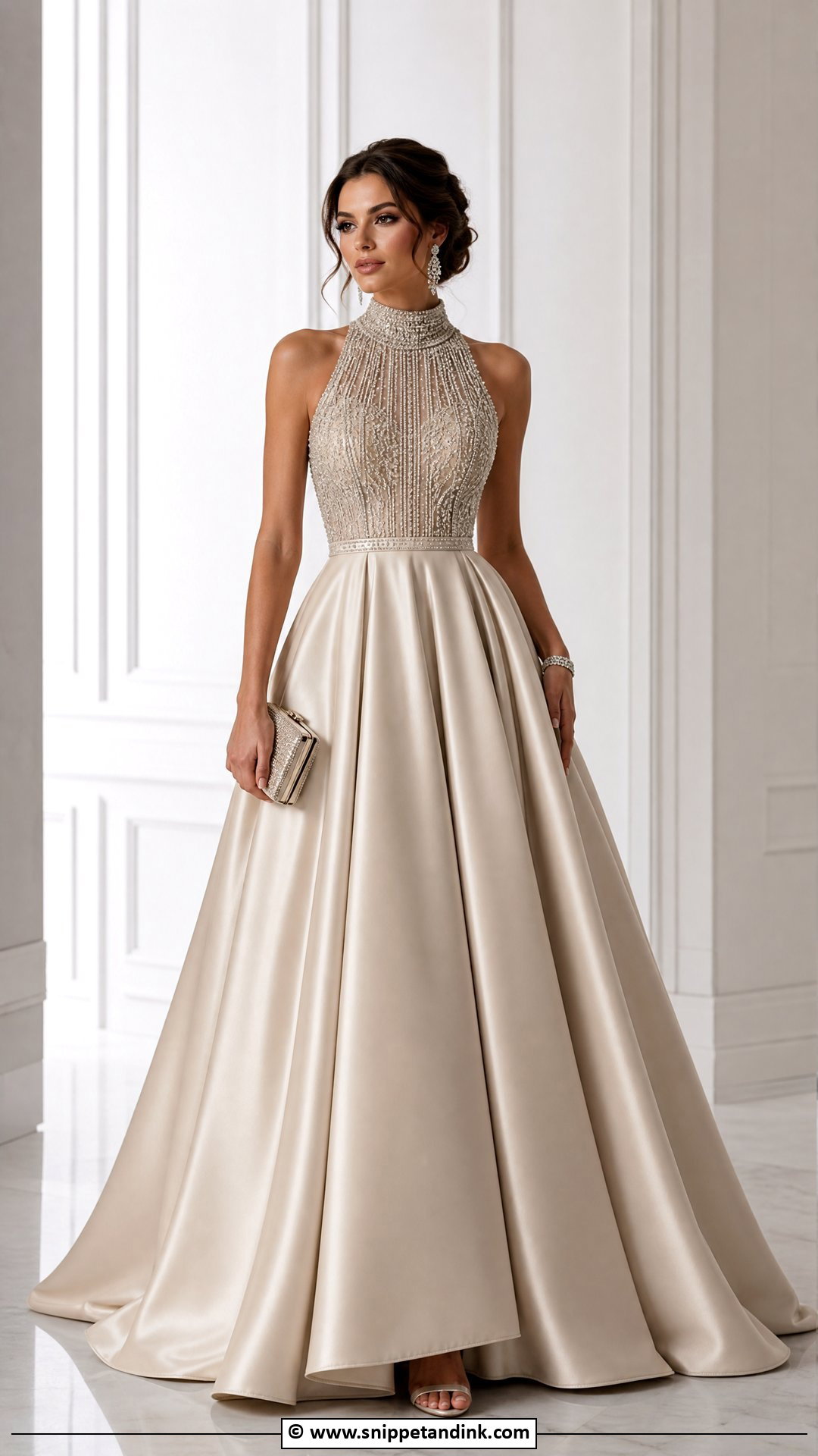 High Neck Ball Gown - Snippet and Ink - 35 Ball Gown Ideas