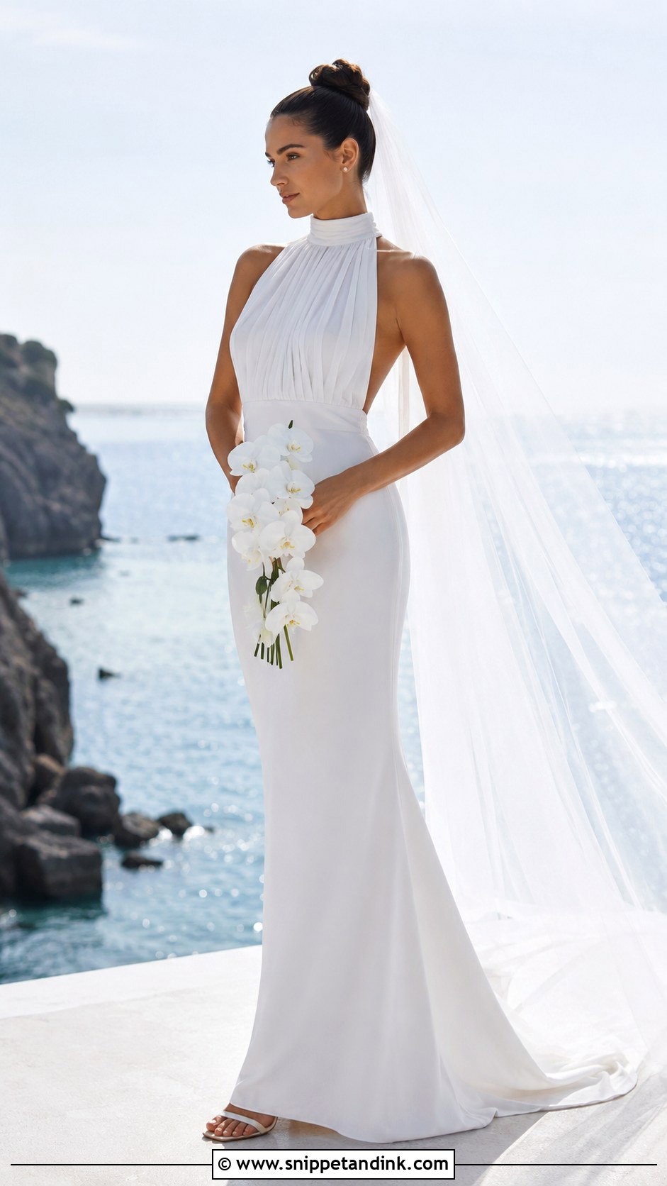 High Neck Beach Wedding Dress - Snippet and Ink - 20 Elegant Beach Wedding Dress Ideas