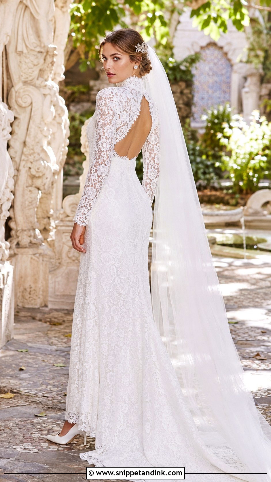 High Neck Bohemian Lace Wedding Dress - Snippet and Ink - 20 Bohemian Lace Wedding Dress Ideas