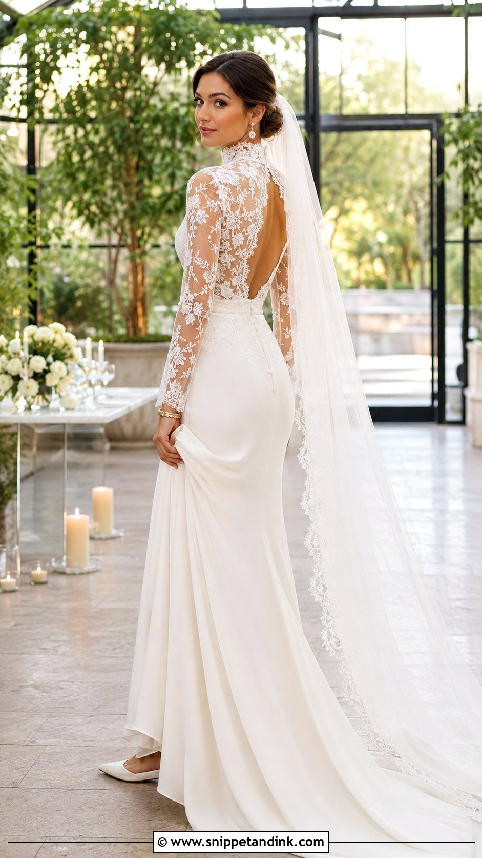 High Neck Boho Glam Wedding Dress - Snippet and Ink - 20 Boho Glam Wedding Dress Ideas