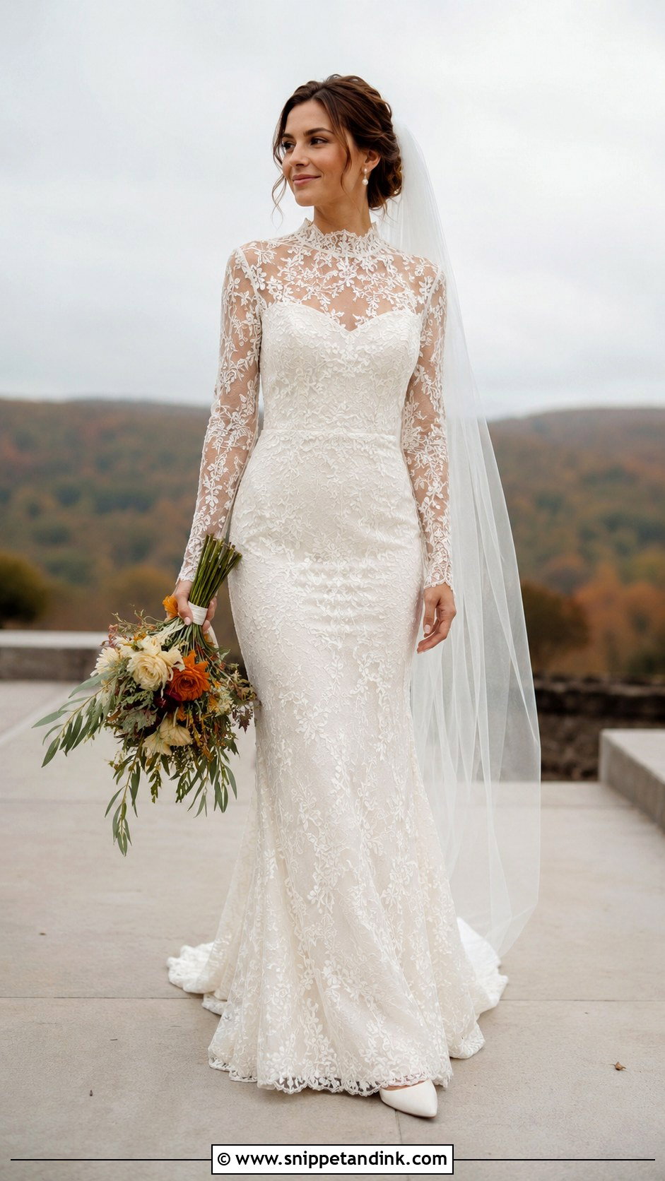 High Neck Boho Mermaid Wedding Dress - Snippet and Ink - 20 Boho Mermaid Wedding Dress Ideas