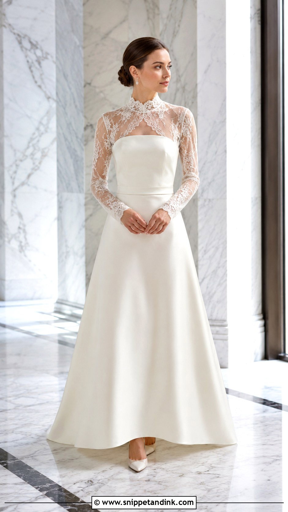 High Neck Bolero Wedding Dress - Snippet and Ink - 25 Bolero Wedding Dress Ideas