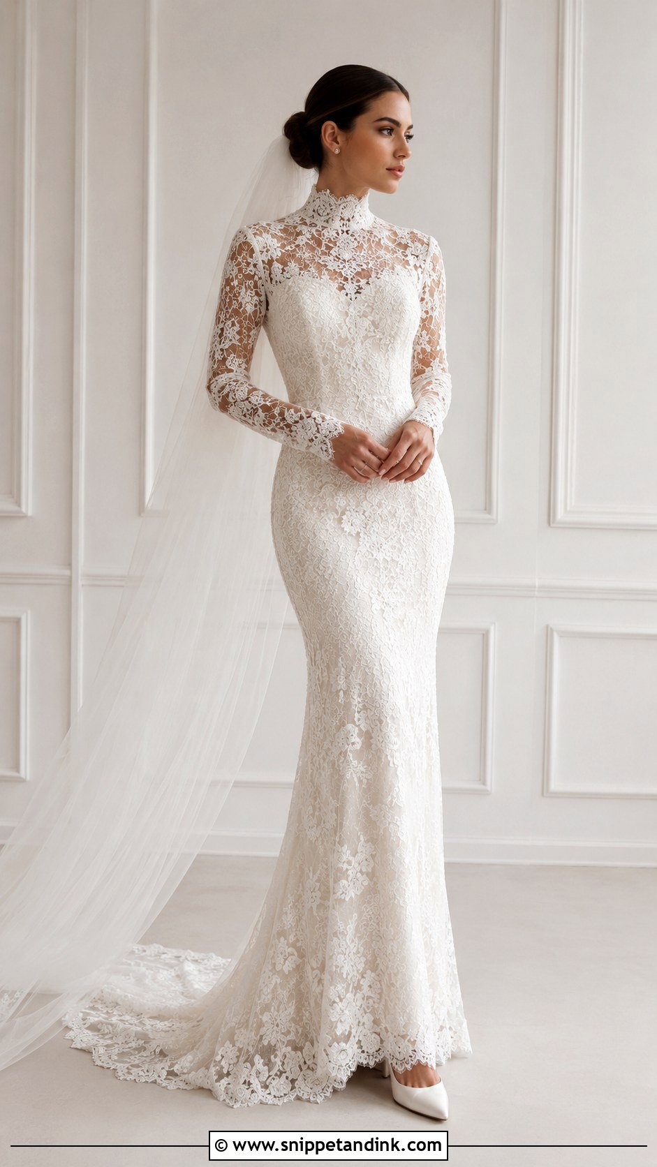 High Neck Bridal Dress - Snippet and Ink - 25 Bridal Dresses 2025