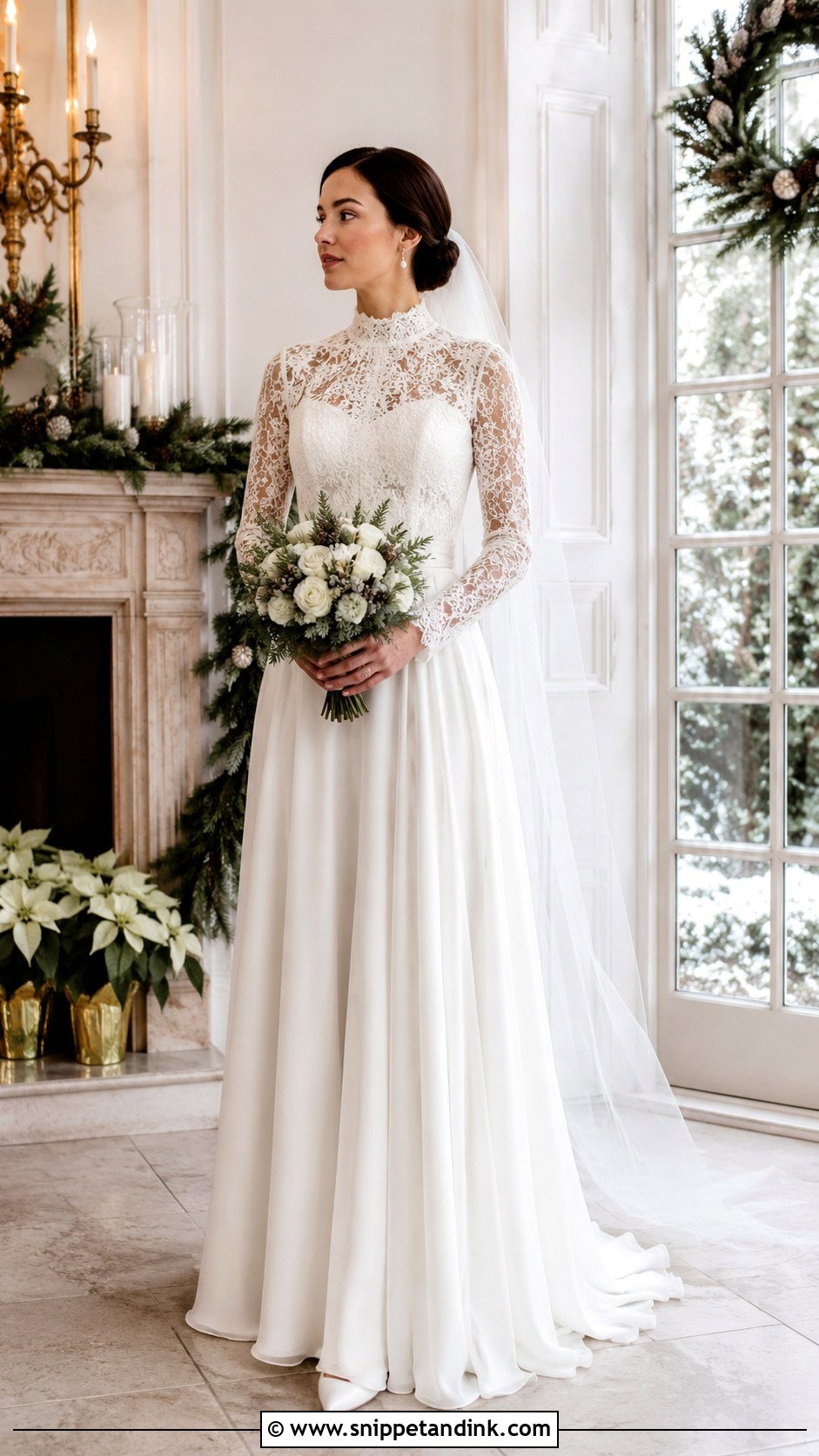 High Neck Bridal Dress - Snippet and Ink - 25 Elegant Bridal Dress Ideas