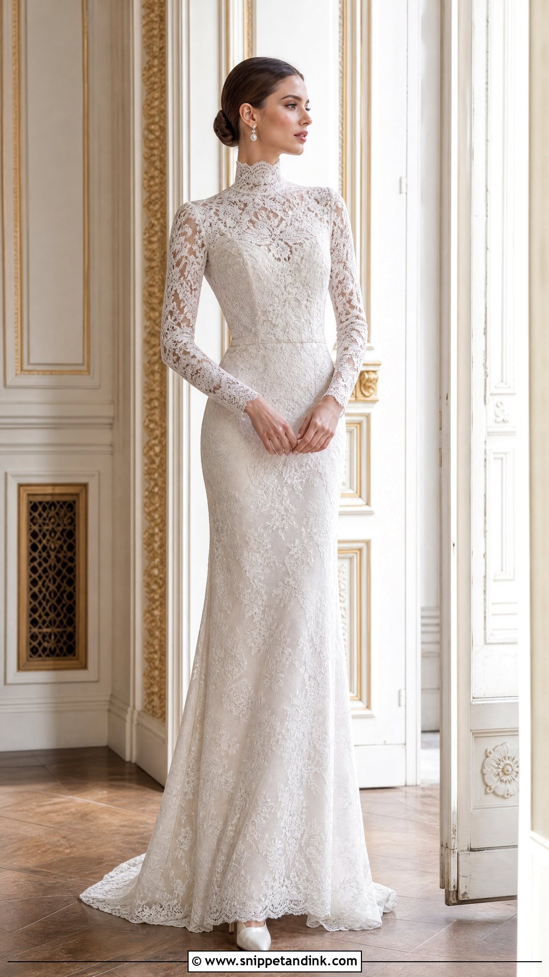 High Neck Bridal Dress - Snippet and Ink - 30 Bridal Dress Design Ideas
