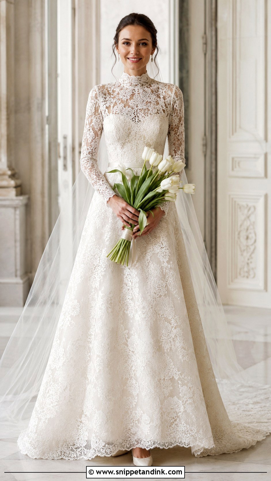 High Neck Bridal Dress - Snippet and Ink - 20 Bridal Dress Inspo Ideas