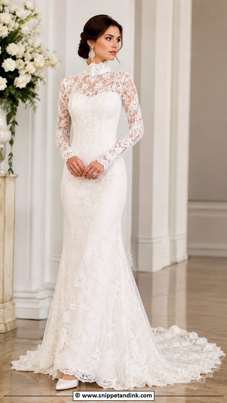 High Neck Bridal Dress - Snippet and Ink - 35 Bridal Dresses