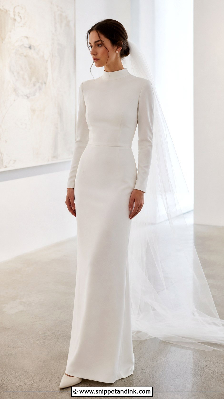 High Neck Bridal Gown - Snippet and Ink - 25 Bridal Gown Styles