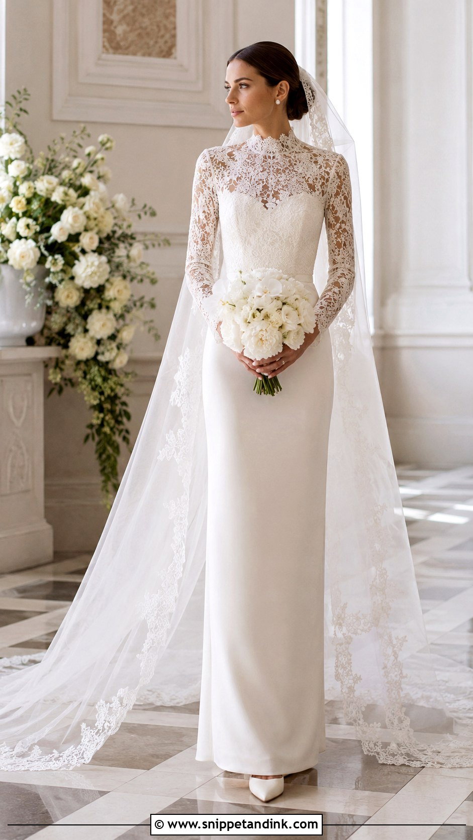 High Neck Bridal Gown - Snippet and Ink - 20 2024 Bridal Gowns
