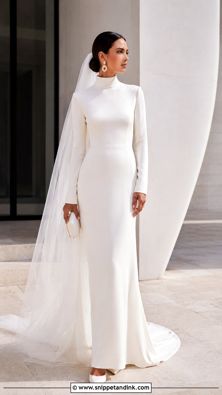 High Neck Bridal Gown - Snippet and Ink - 20 Bridal Women Ideas