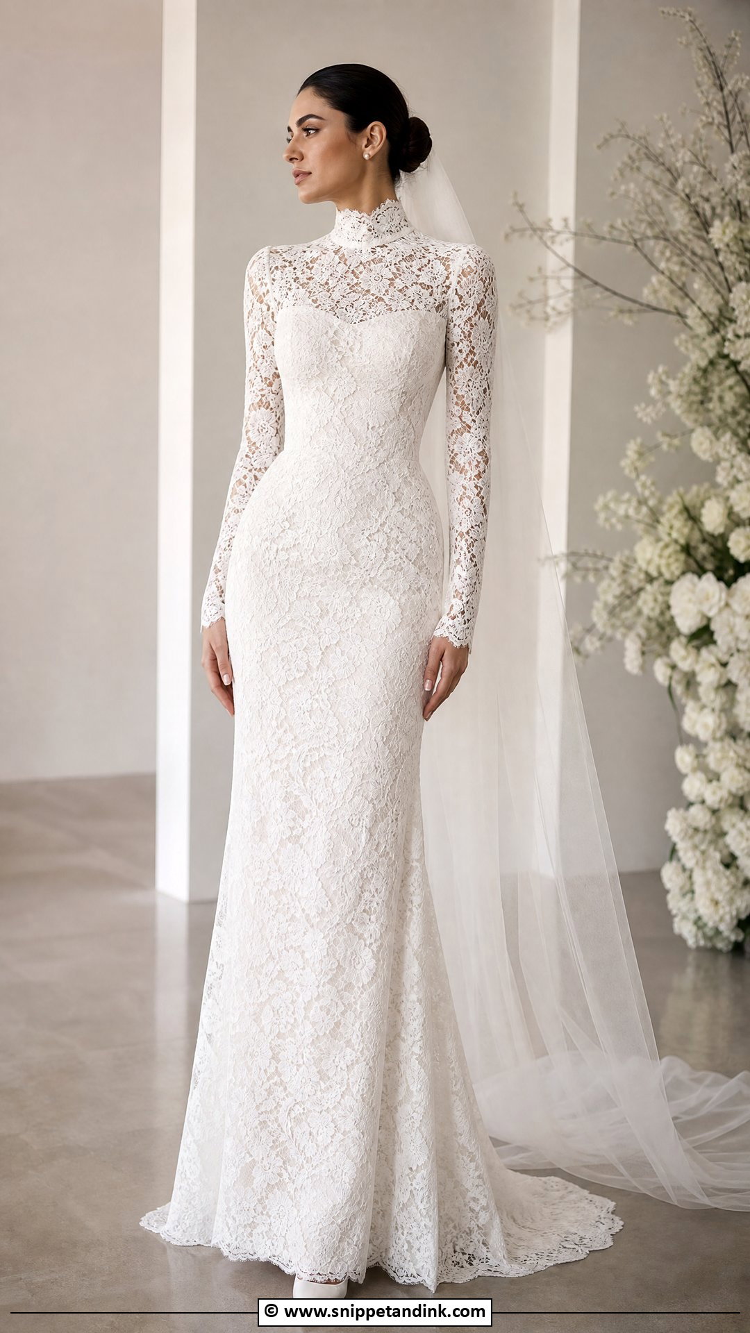 High Neck Bridal Gown - Snippet and Ink - 35 Bridal Gowns