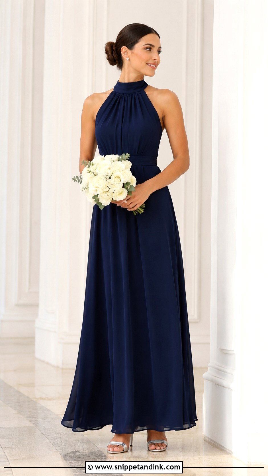 High Neck Bridal Party Dress - Snippet and Ink - 25 Bridal Party Dress Ideas