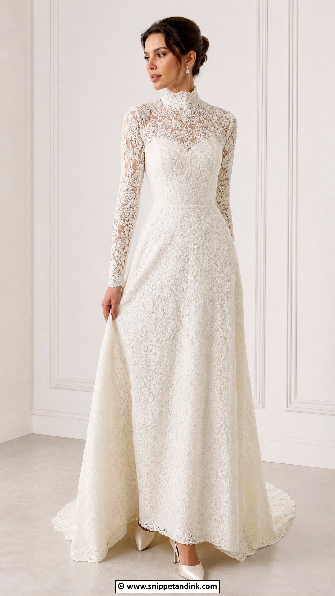 High Neck Bride Dress - Snippet and Ink - 35 Bride Dresses