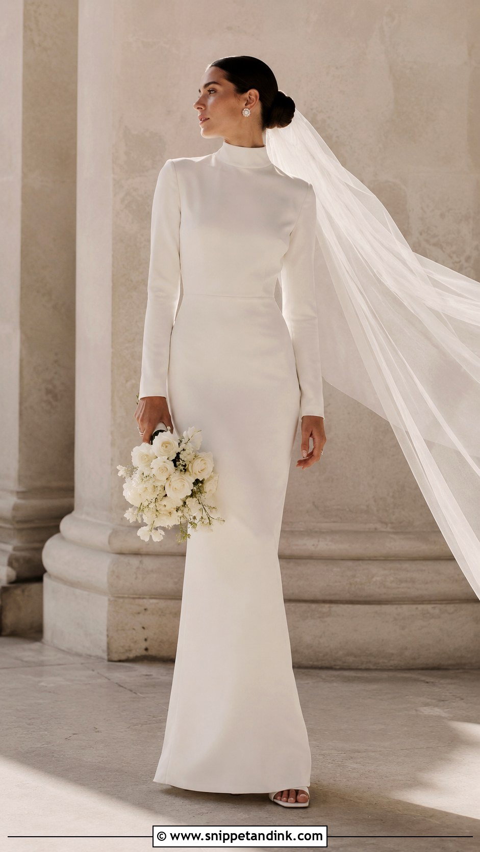 High Neck Bride Dress - Snippet and Ink - 25 Bride Dress Aesthetic Ideas