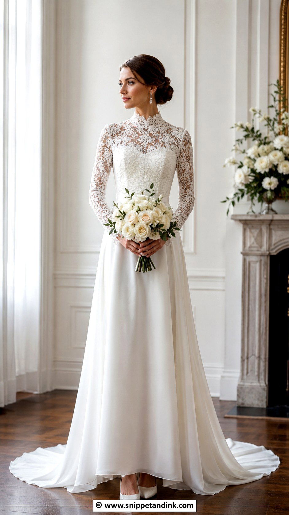 High Neck Bride Dress - Snippet and Ink - 30 Brides Dresses