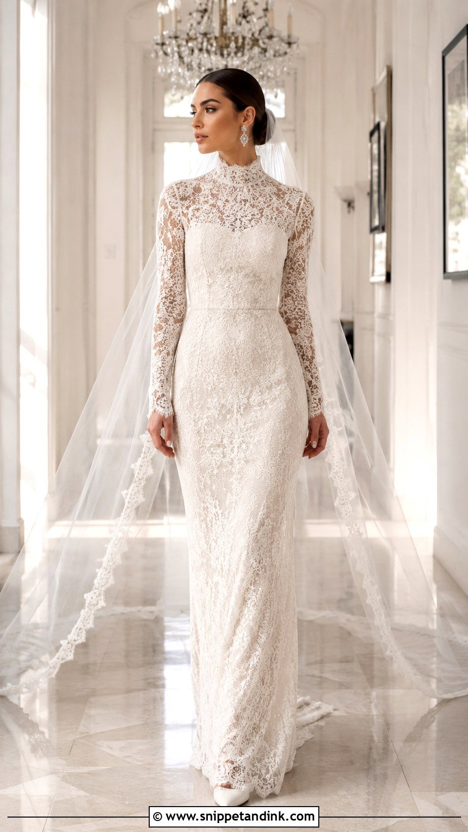 High Neck Bride Look - Snippet and Ink - 25 Bride Looks
