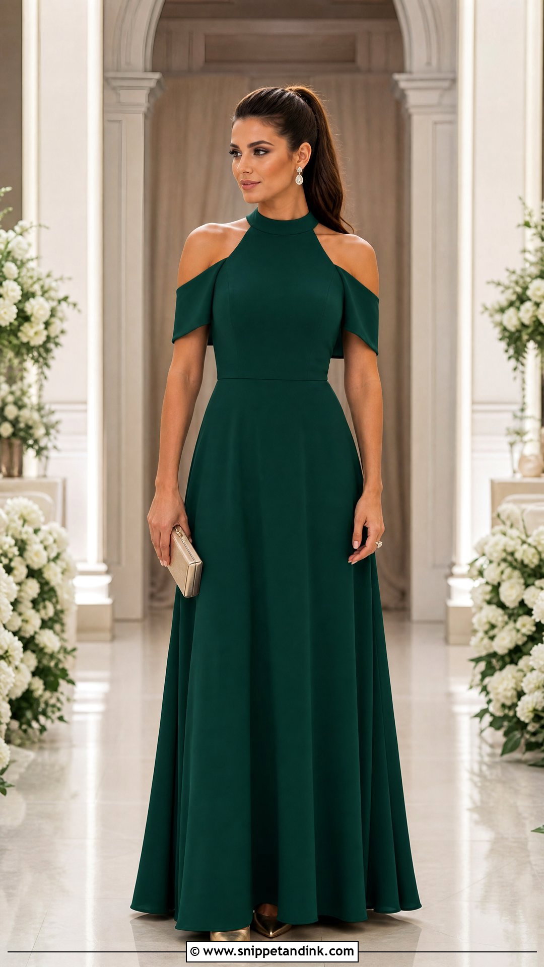 High Neck Bridesmaid Dress - Snippet and Ink - 20 Wedding Maids Dress Designs