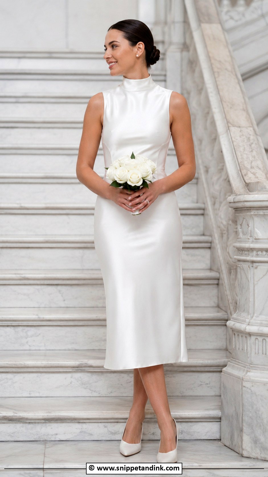 High Neck Civil Wedding Dress - Snippet and Ink - 30 Elegant Classy Civil Wedding Dress Ideas