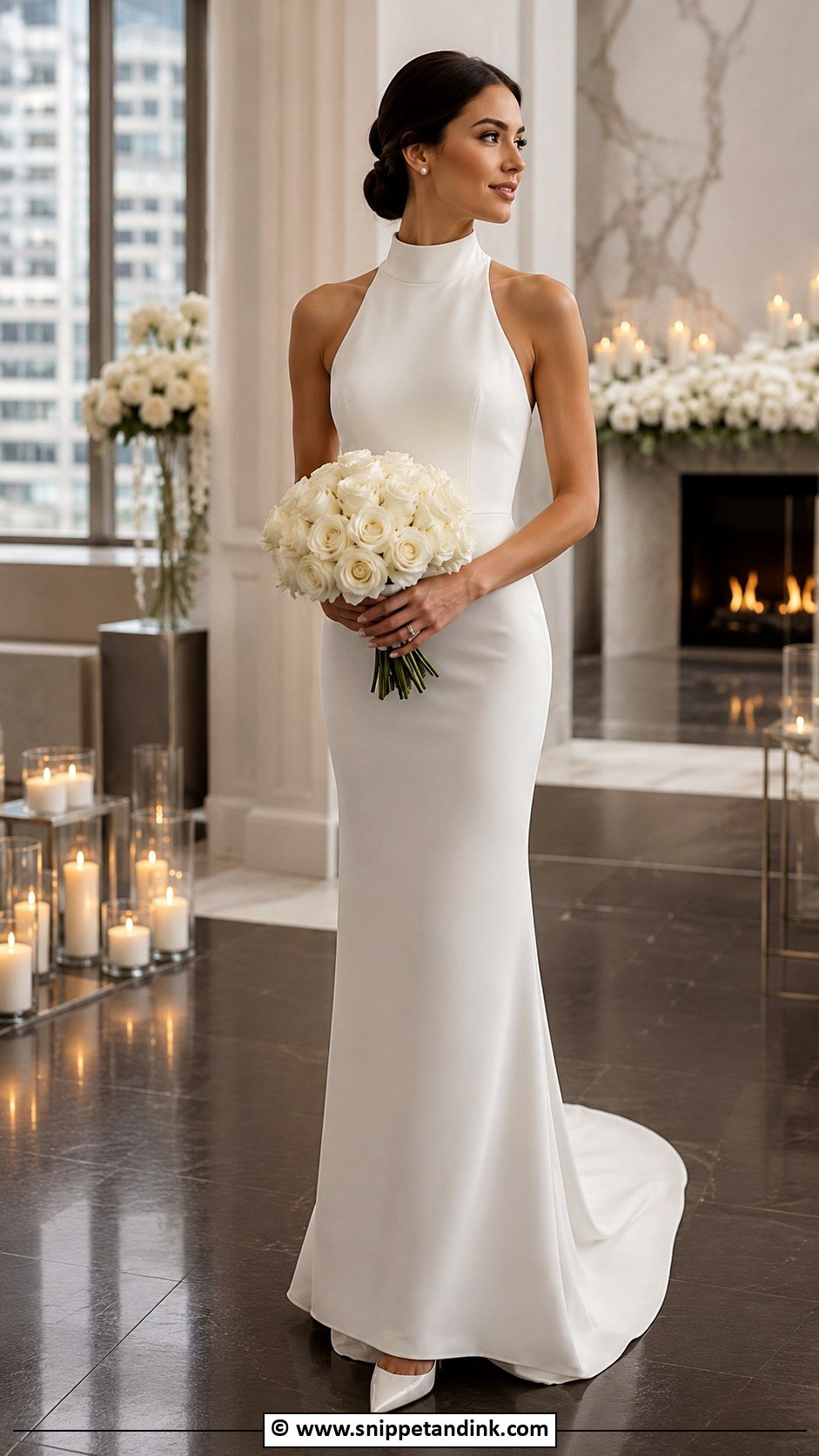 High Neck Column Wedding Dress - Snippet and Ink - 25 Column Wedding Dress Ideas