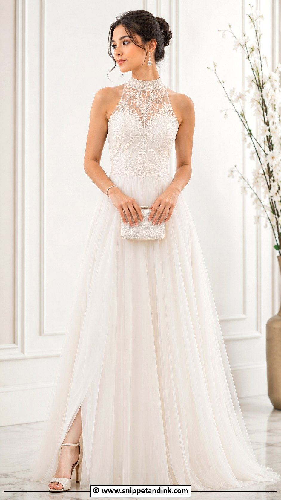 High Neck Debut Dress - Snippet and Ink - 25 Debut Dress Ideas