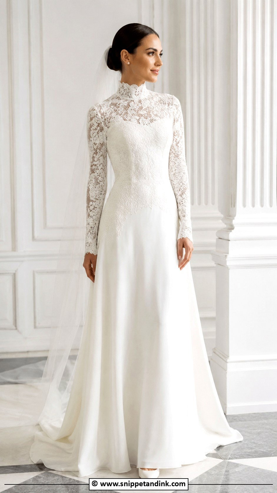 High Neck Designer Wedding Dress - Snippet and Ink - 30 Designer Wedding Dresses