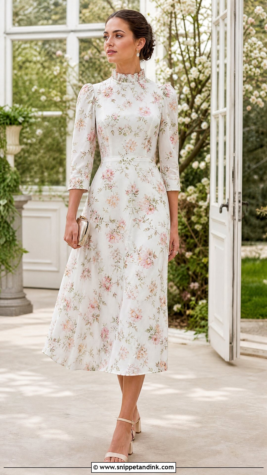 High Neck Garden Party Wedding Dress - Snippet and Ink - 25 Garden Party Wedding Dress Ideas