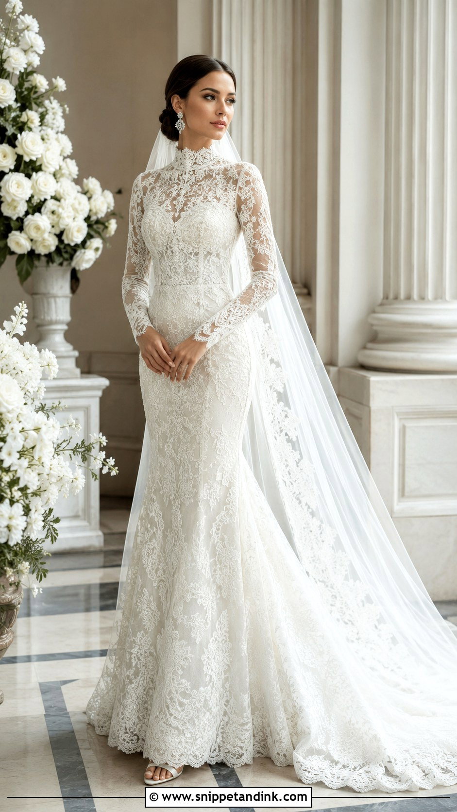 High Neck Gown For Wedding - Snippet and Ink - 25 Gowns for Wedding